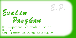 evelin paszkan business card